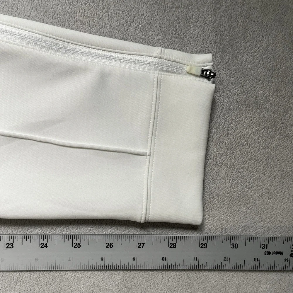 NWT-Nike Dri-FIT Heritage Knit Pants Women's Small White Tennis Slim Fit